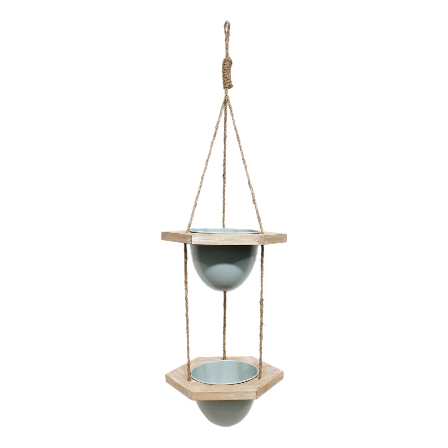 Hexagonal Double Hanging Planter