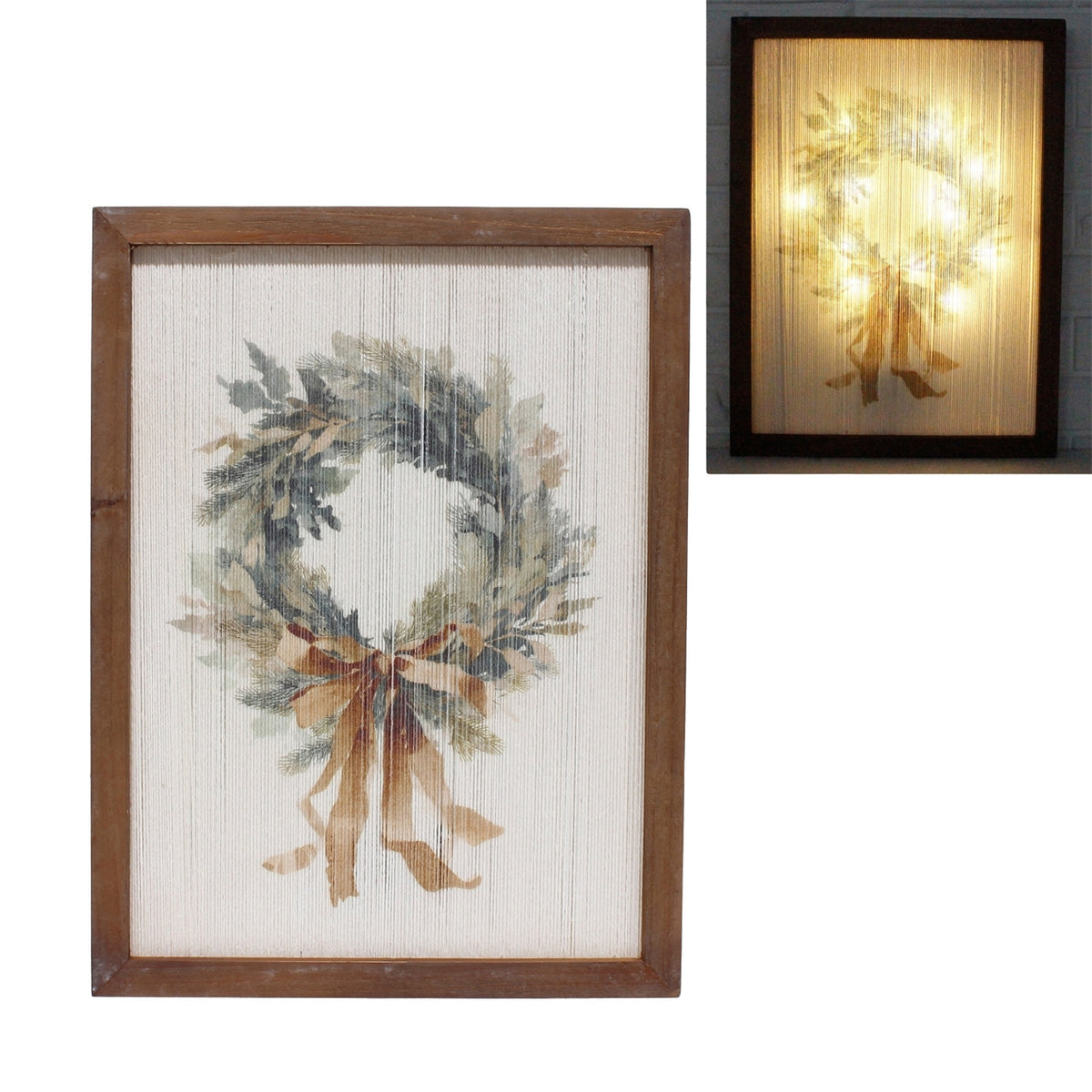 Lighted Wreath Sign