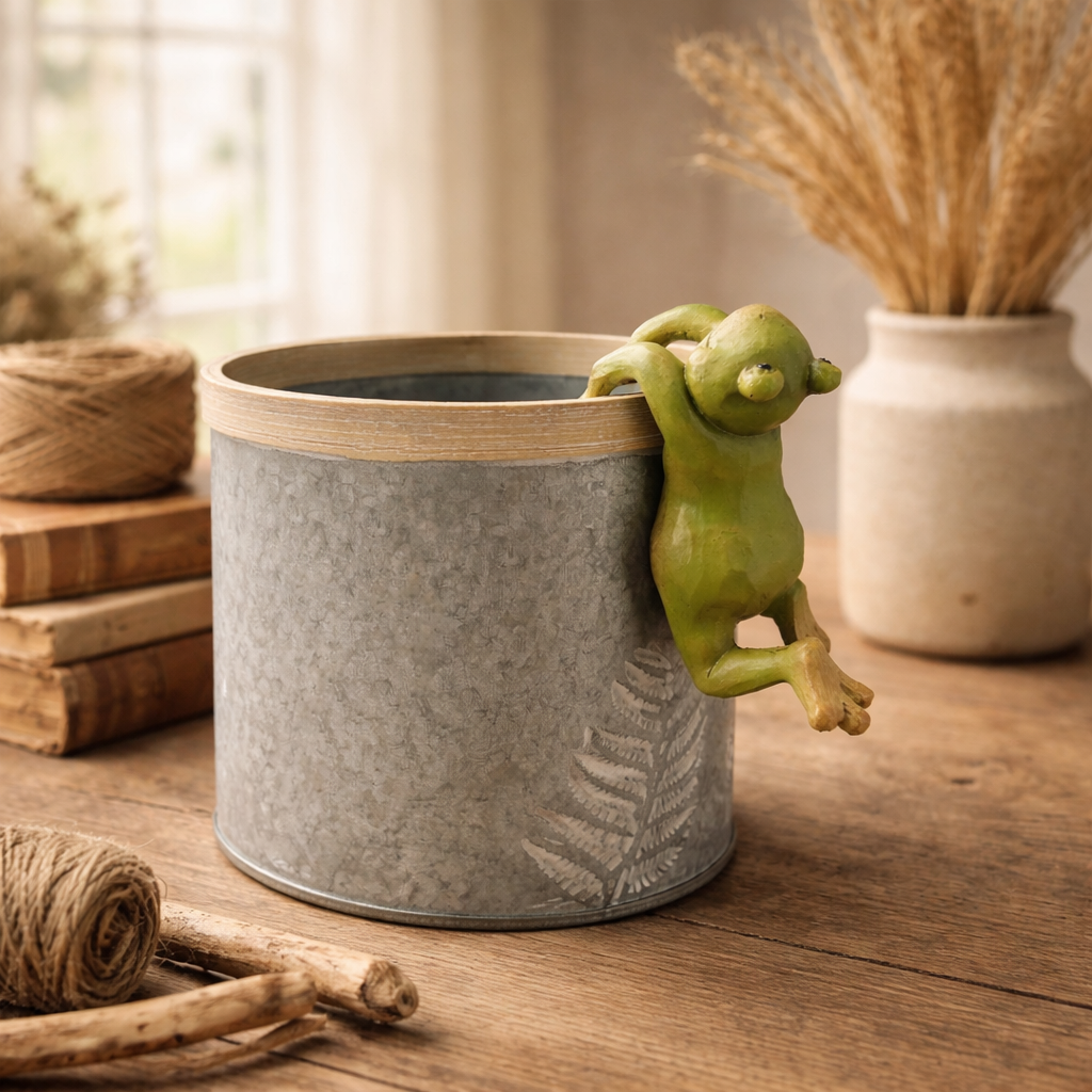 Frog Flower Pot Hanger