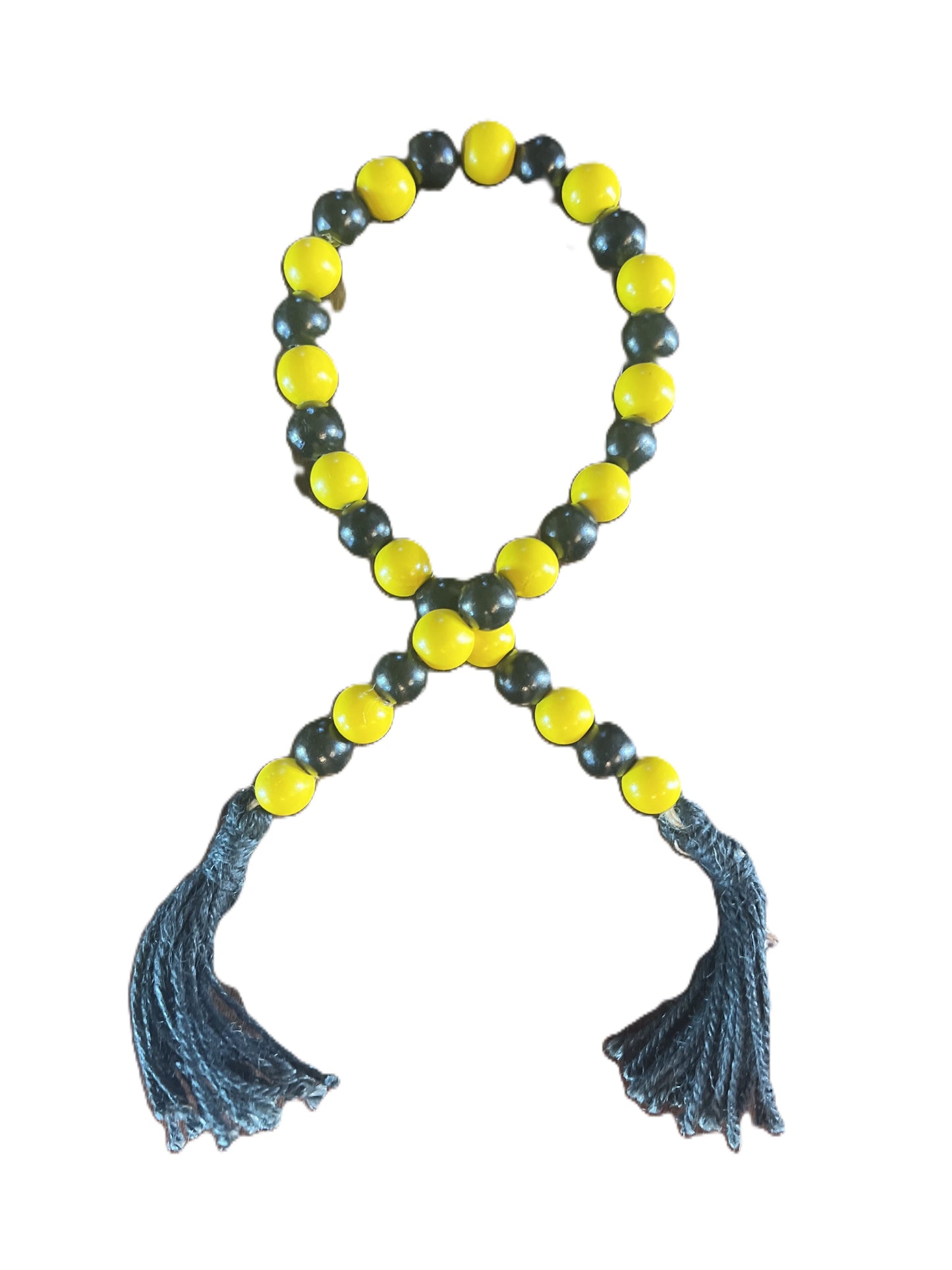 24" Black/Yellow Bead Garland
