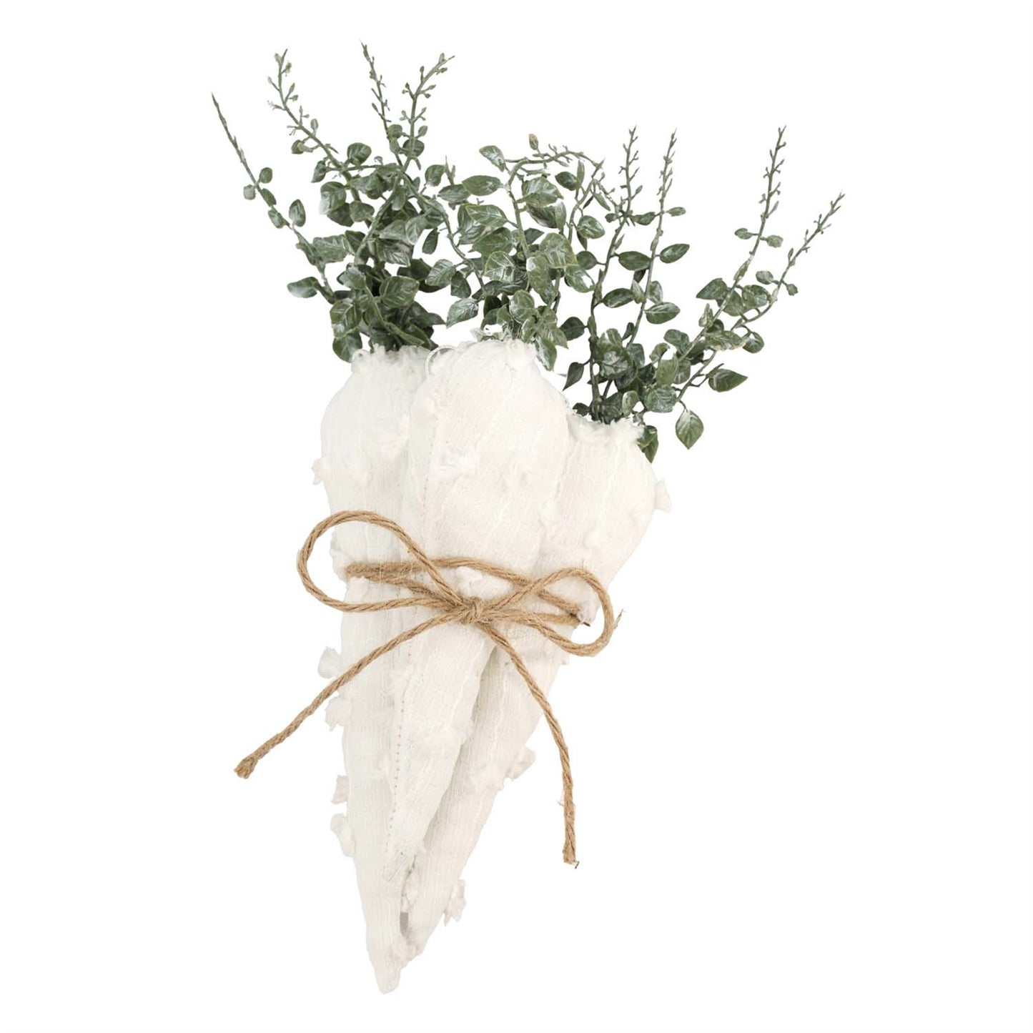 Set of 3 White Plush Carrots