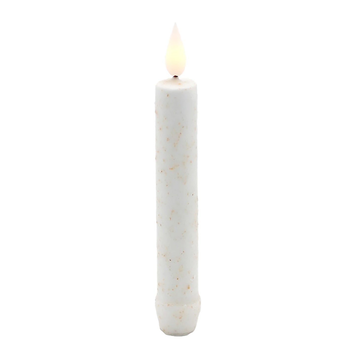 6.25" White LED Taper Candle