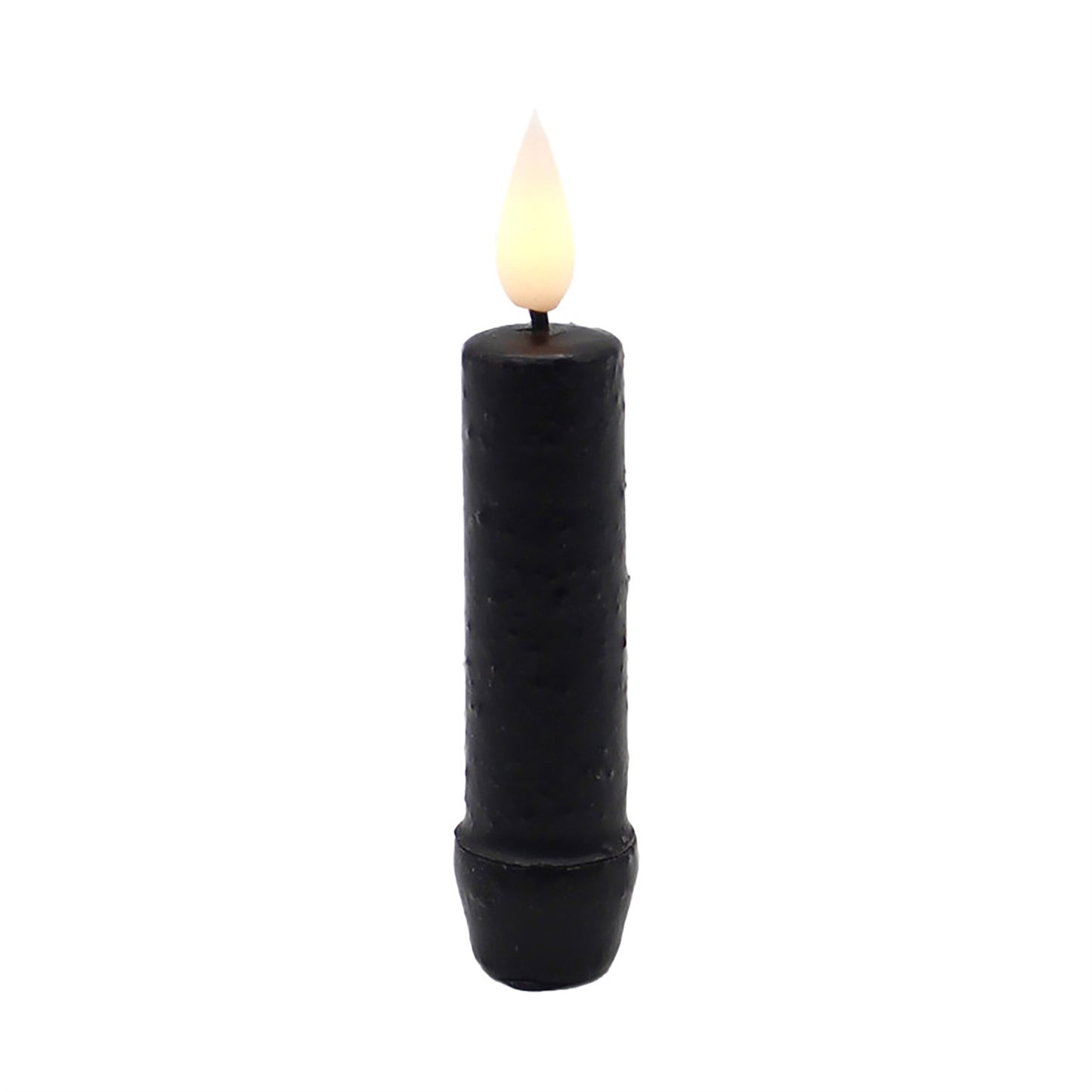 4.25" Black LED Taper Candle