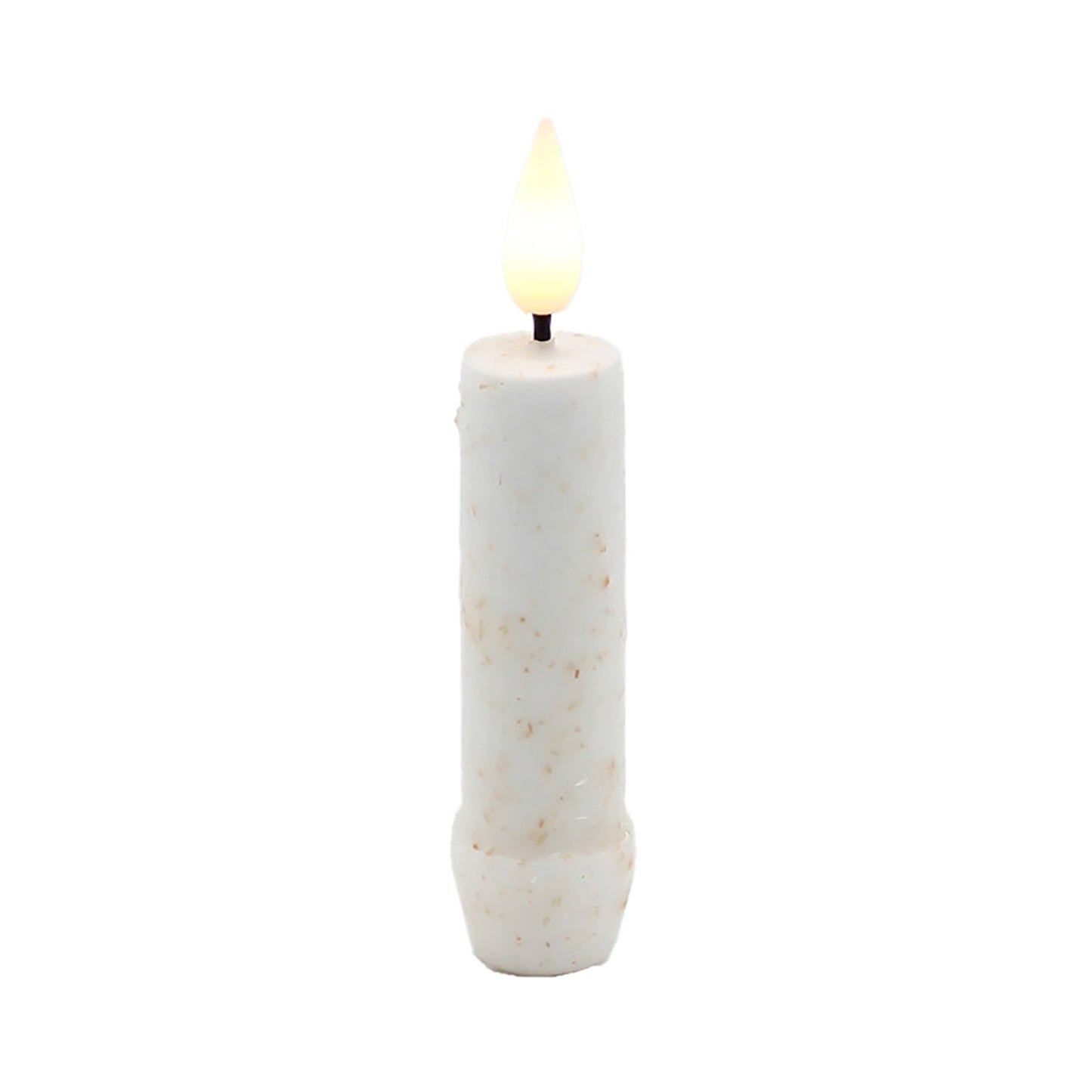 4.25" White LED Taper Candle