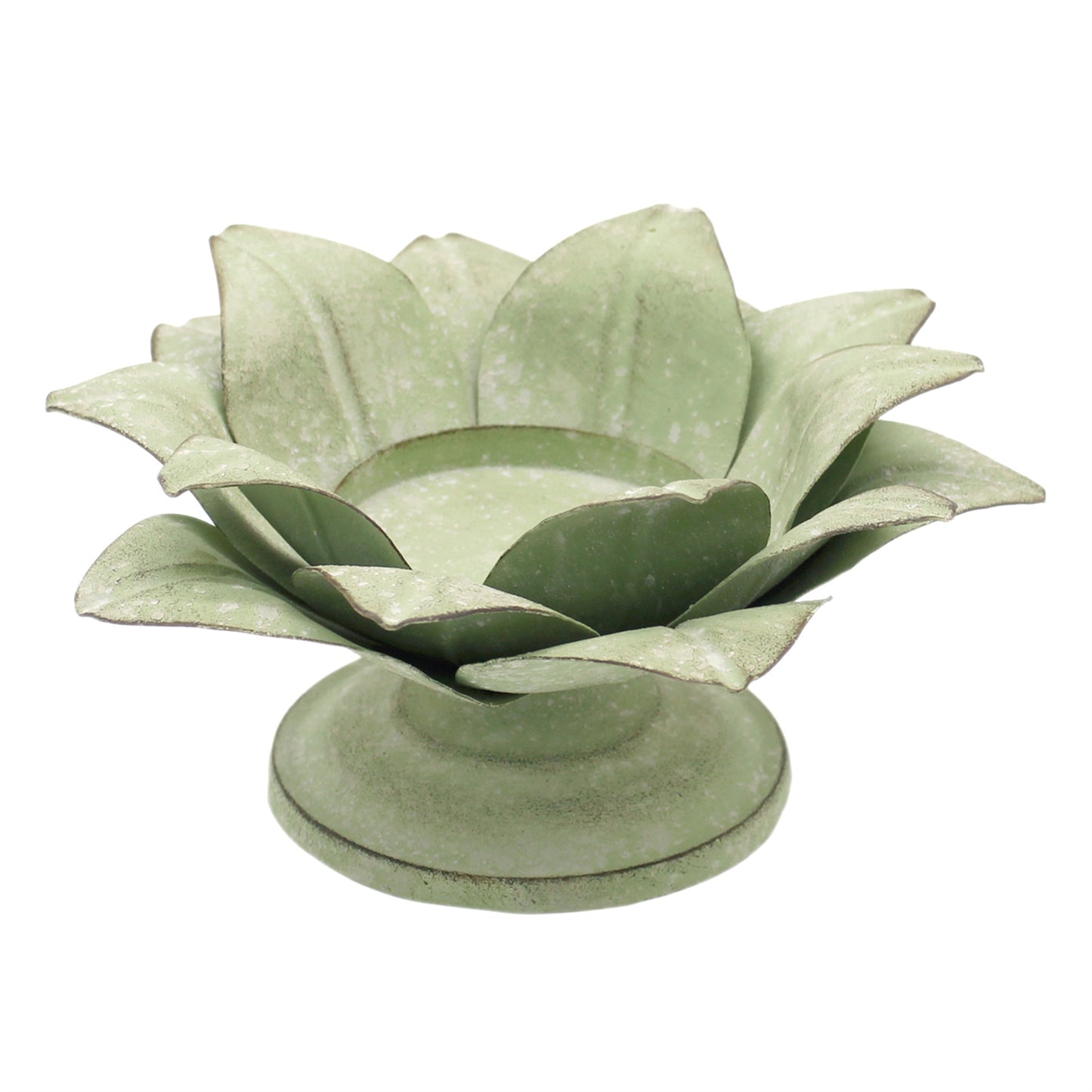 Green Flower Candle Holder.