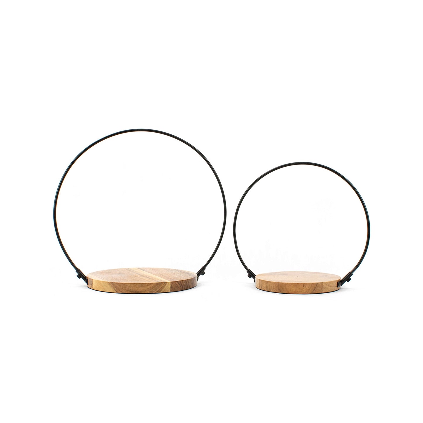 Set of Round Handle Iron Candle Holders