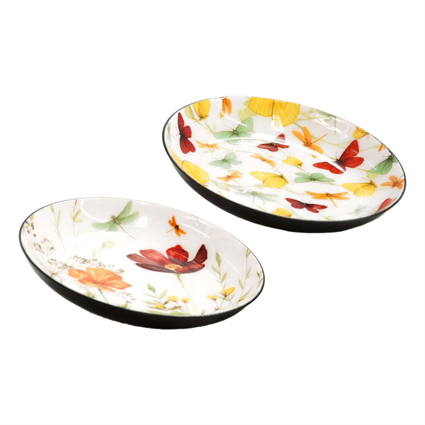 Set of 2 Wildflower Metal Plates