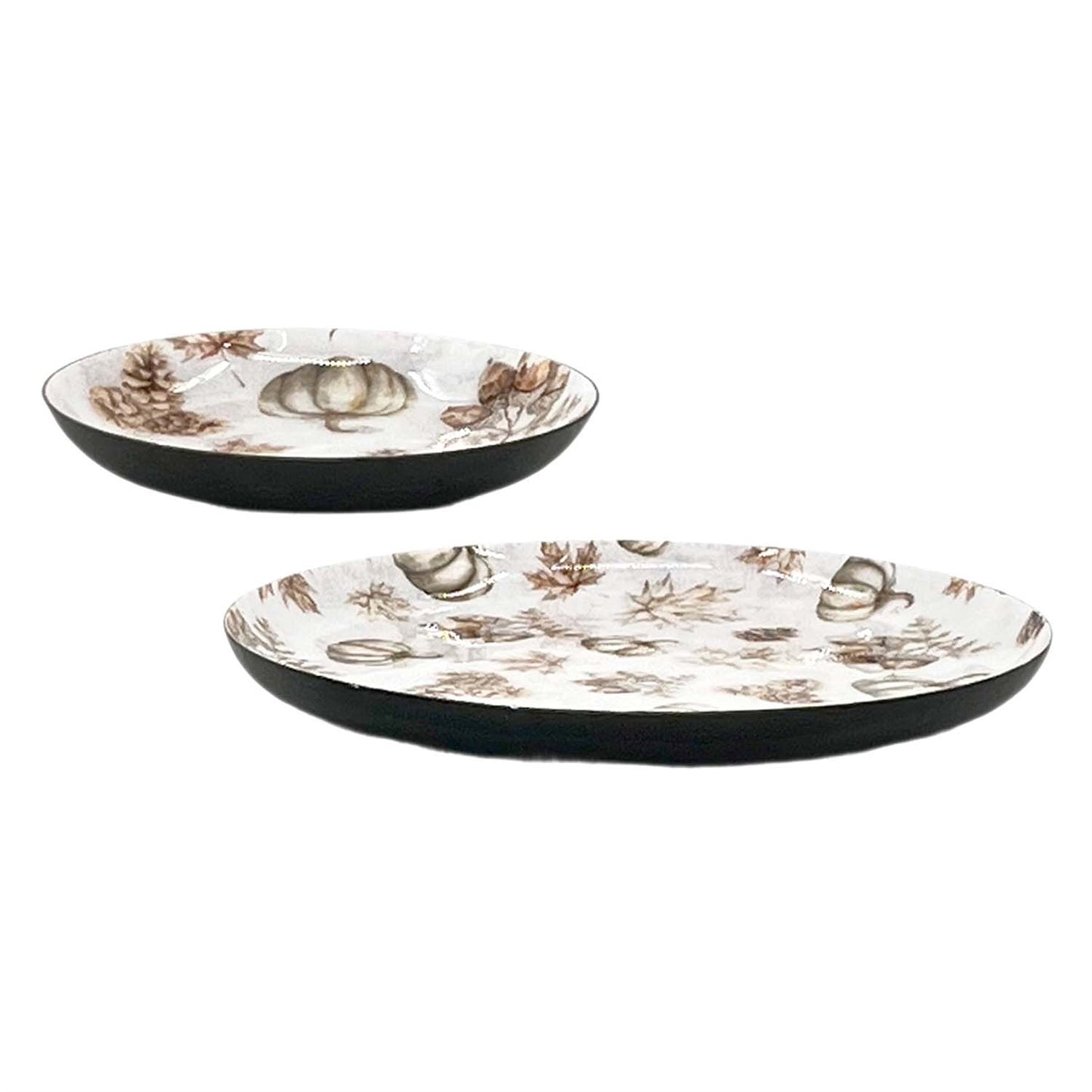 Set of 2 Rooted in Nature Metal Plates