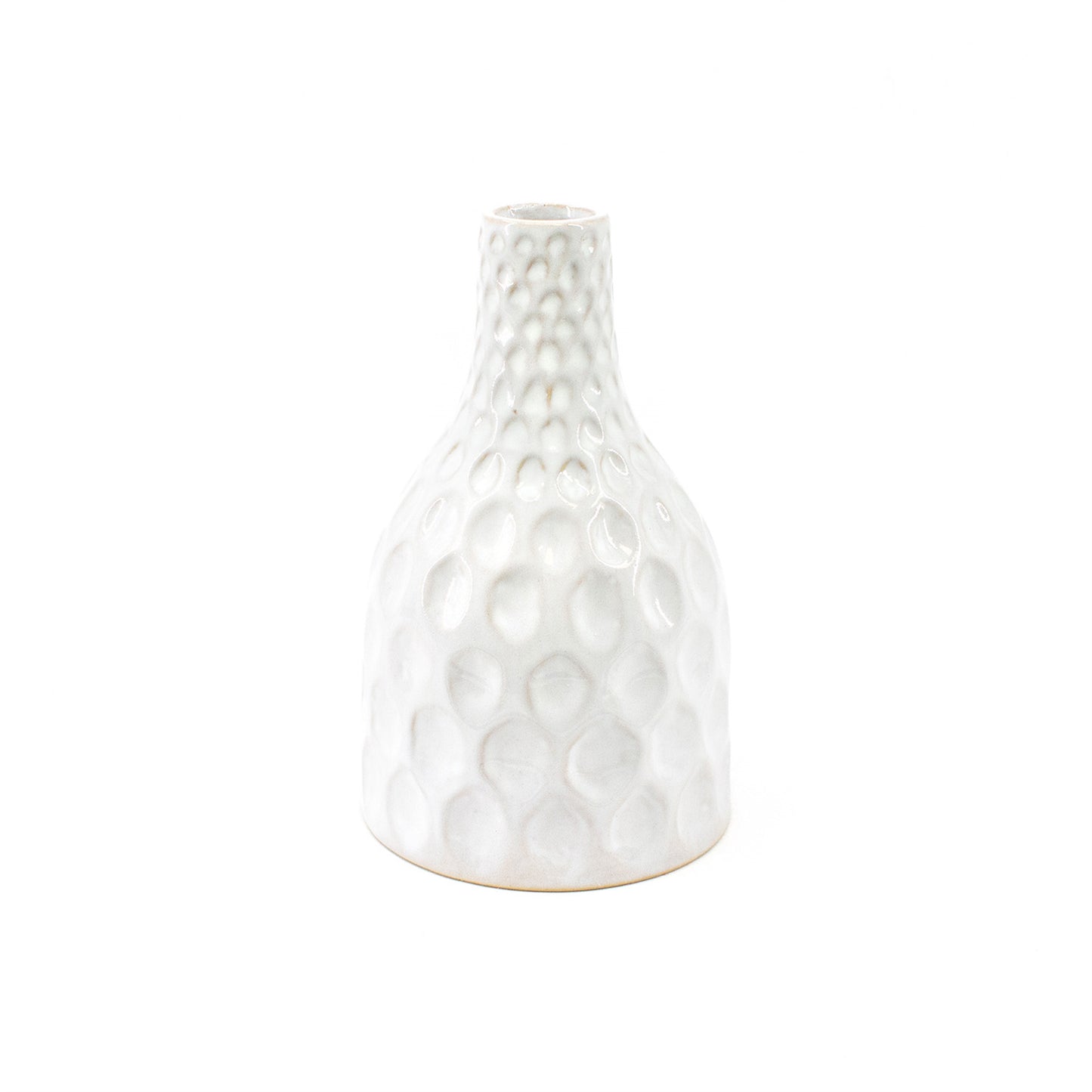 Narrow Neck White Ceramic Vase