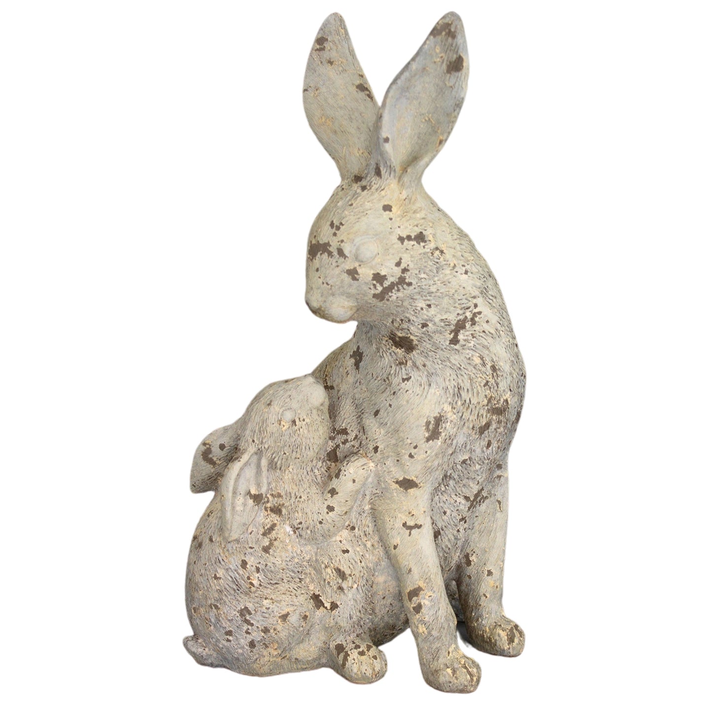 Resin Mama and Baby Standing Bunnies