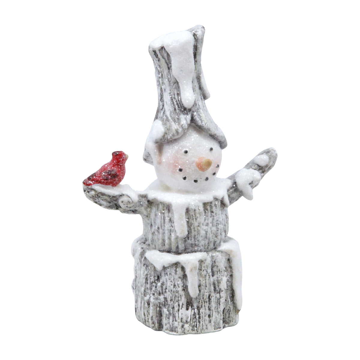 Tree Stump Snowman
