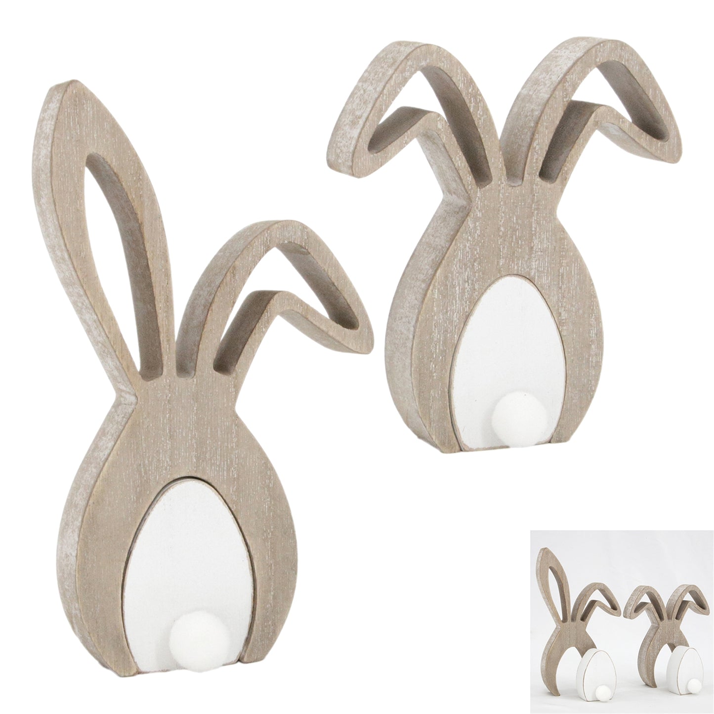 Set of 2 Egg and Bunny Puzzle Blocks