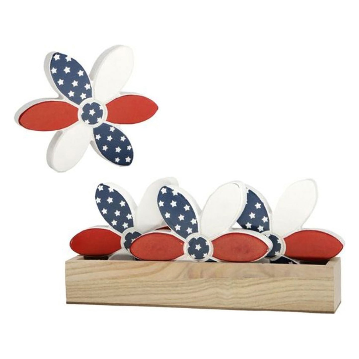 Set of 4 Americana Daisy Large Blocks