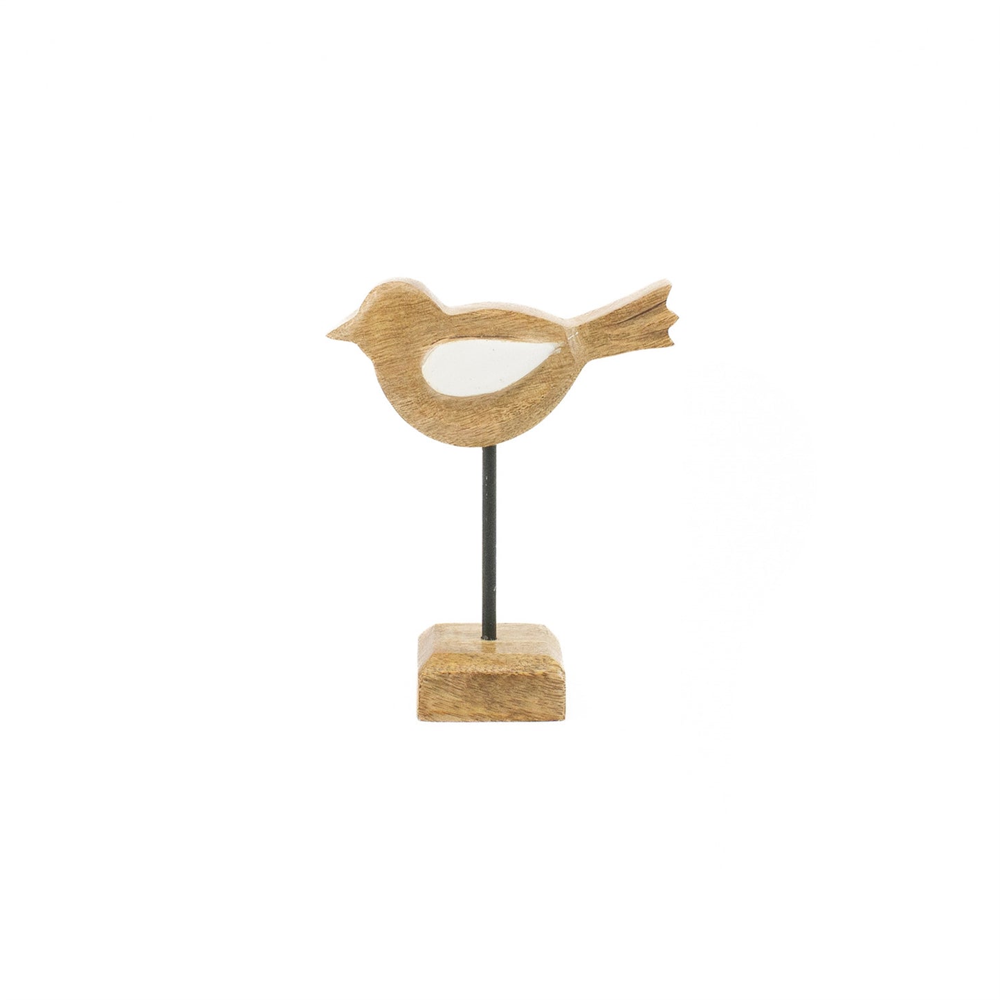 Tall Wood Cutout Bird on Stand 8.75"