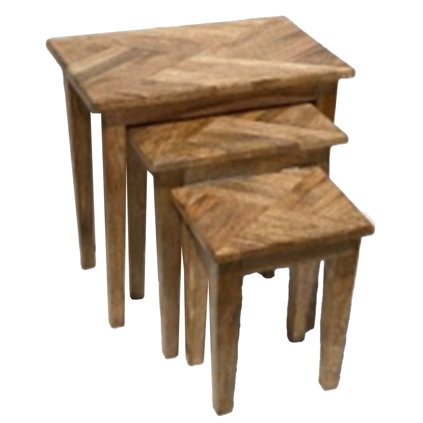 Set of 3 Rectangular Wood Small Tables