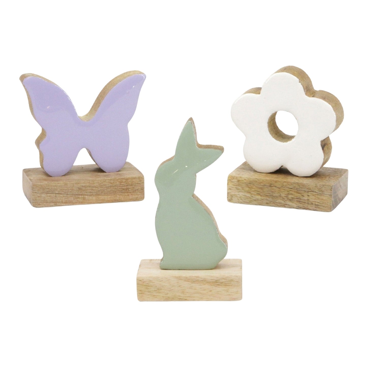 3 Assorted Bunny, Butterfly & Daisy Pieces