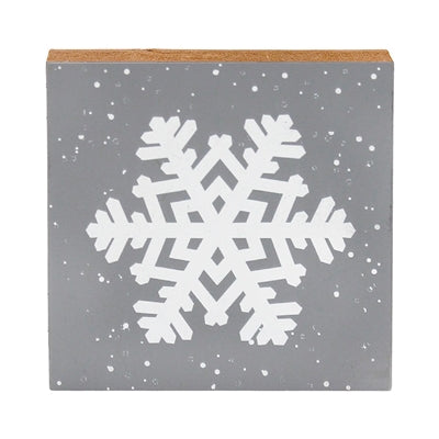 Gray Snowflake Block