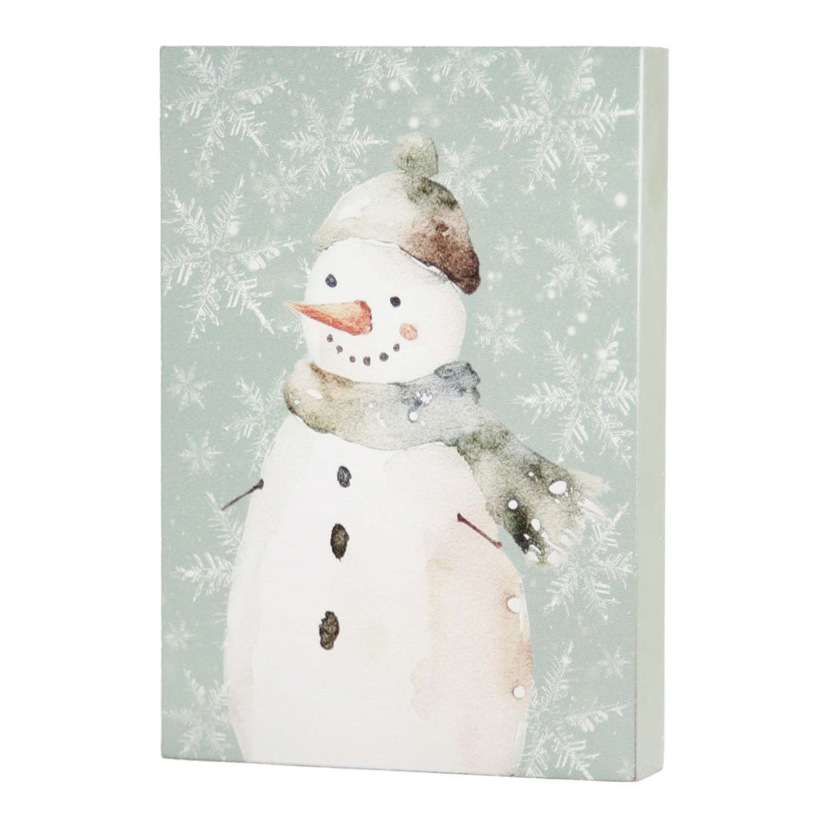 Green Snowflake Snowman Block