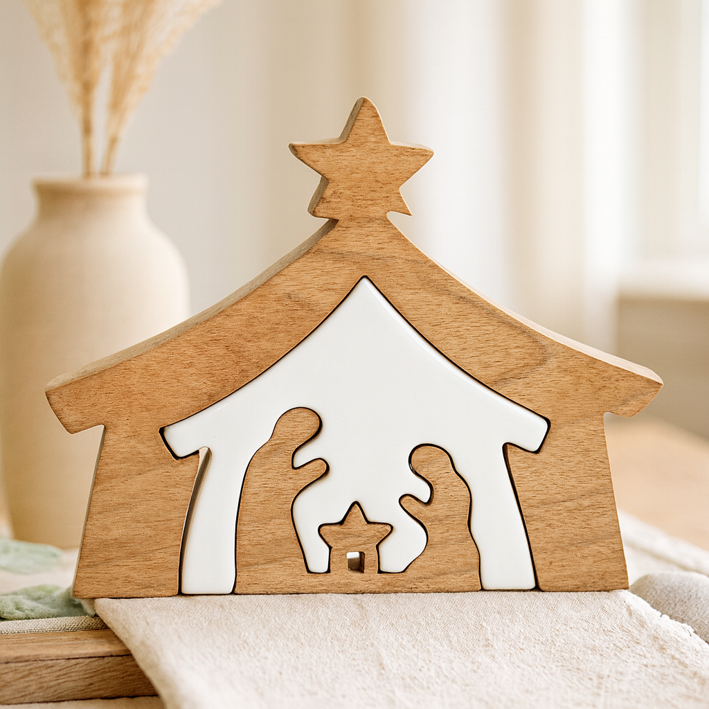 Wood Puzzle Nativity Block