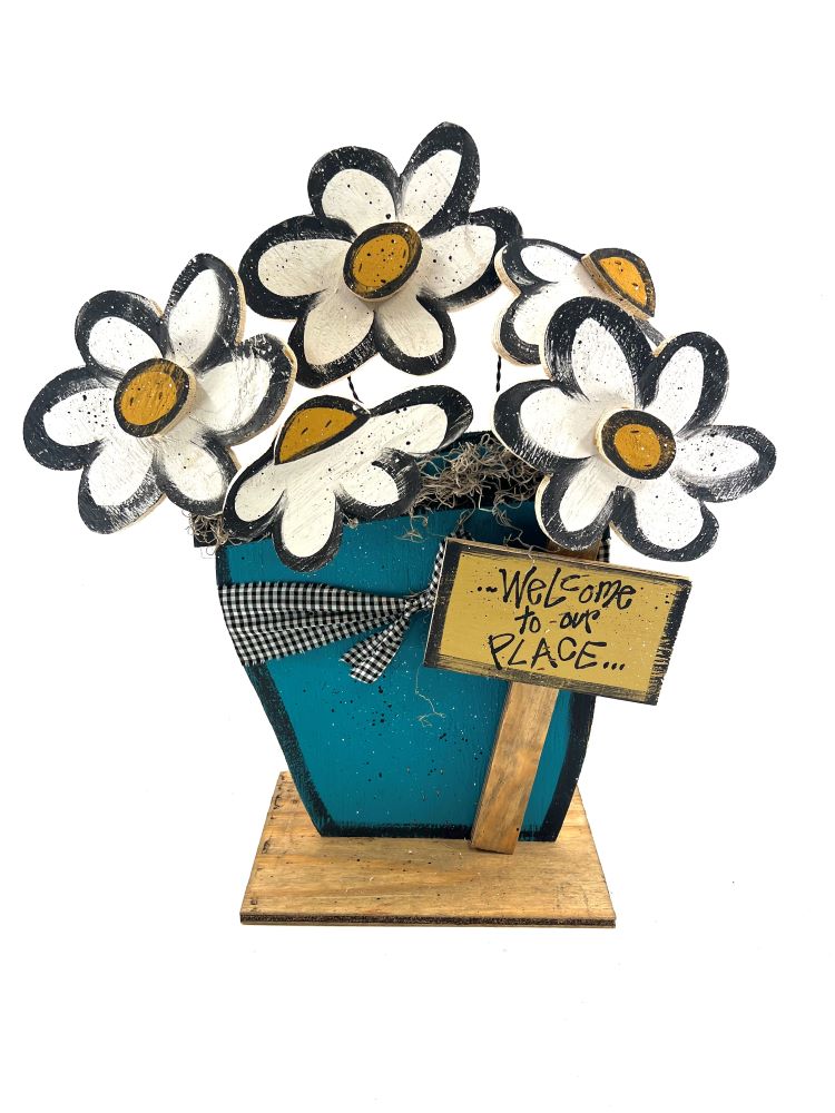 Daisy Flower Pot on Base