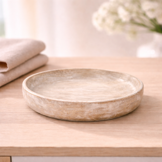 Round Wood Tray