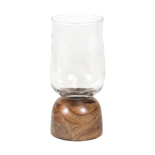Small Slim Hurricane Glass on Stand