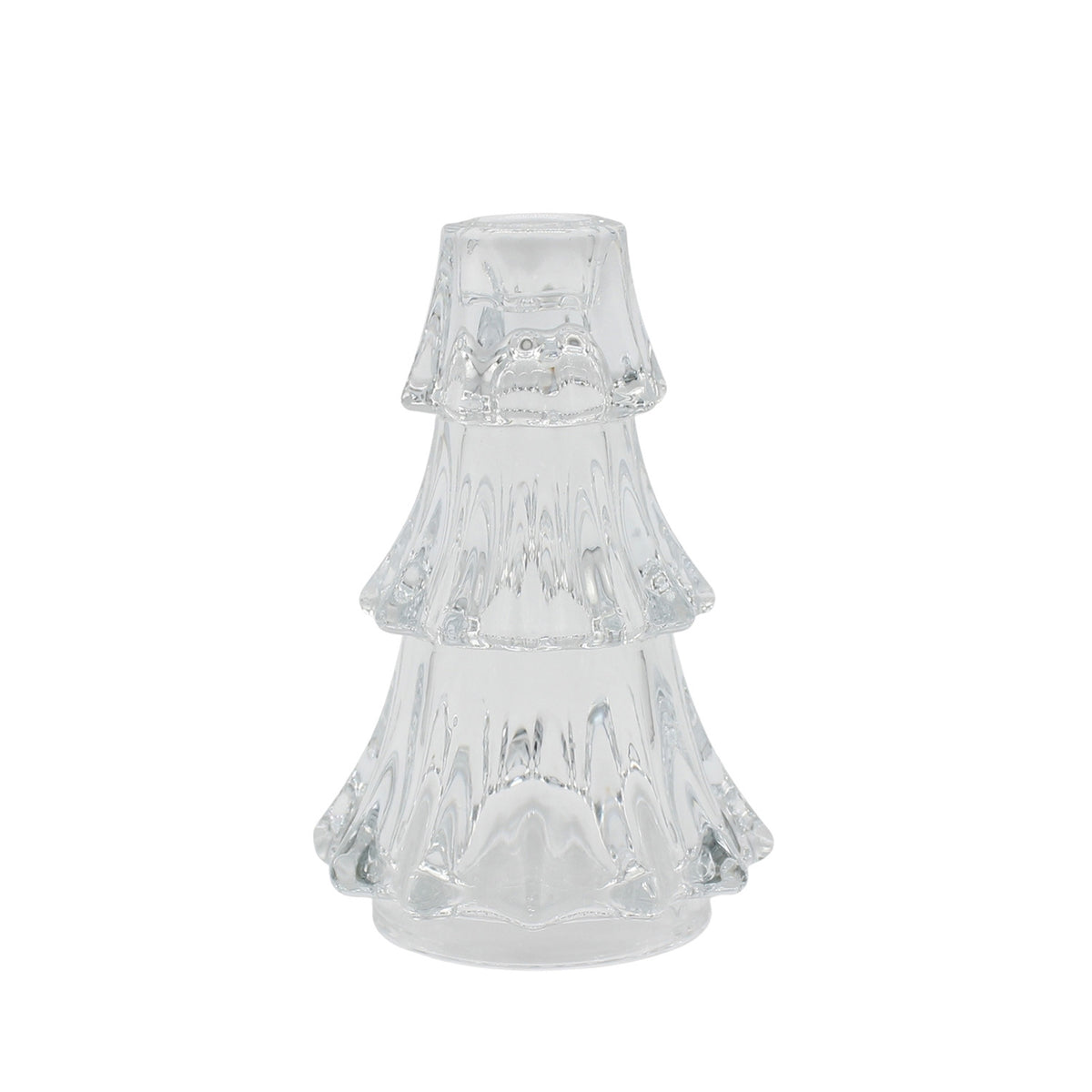 6" Glass Tree Taper Holder