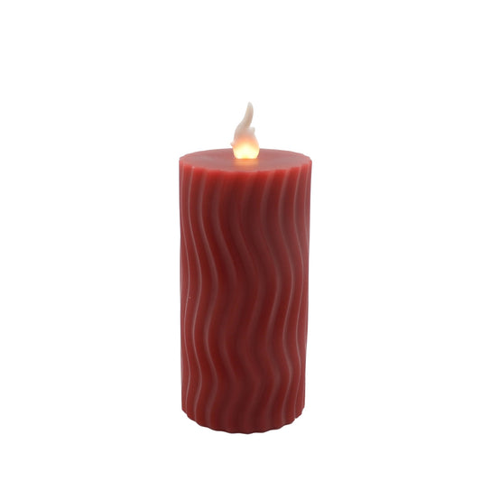 Short Wavy Red LED Pillar