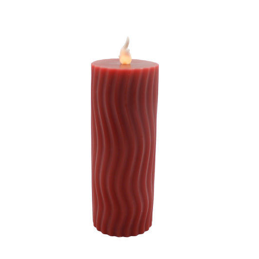 Tall Wavy Red LED Pillar