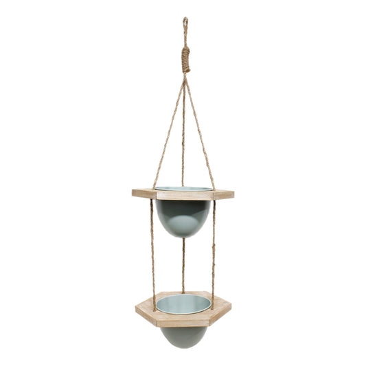 Hexagonal Double Hanging Planter