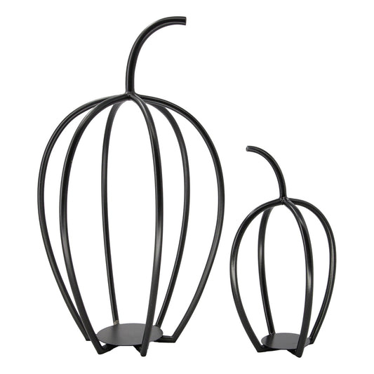 Set of 2 Wire Pumpkins