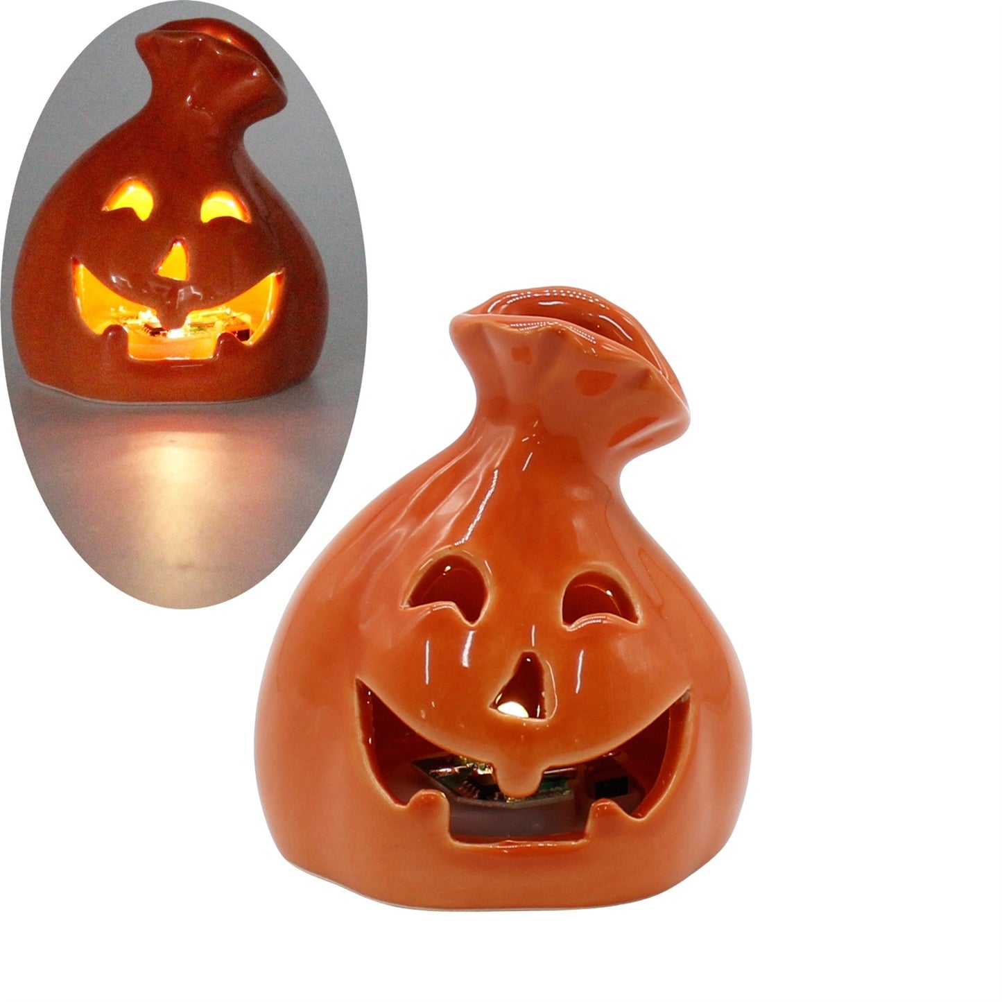 Lighted Jack O'Lantern Lighted Resin Bag