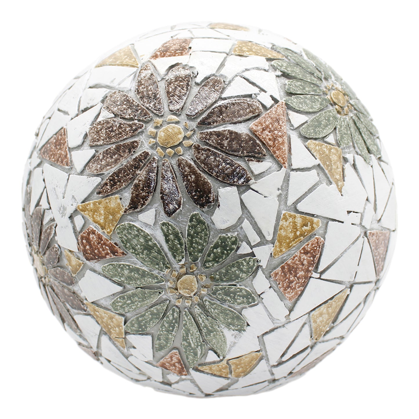 Flower Mosaic Resin Orb