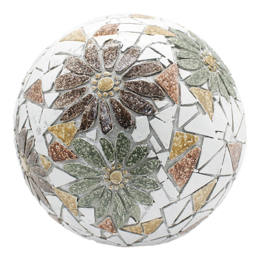 Flower Mosaic Resin Orb