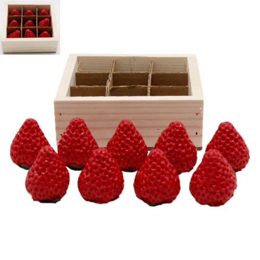 Set of 9 Resin Strawberries