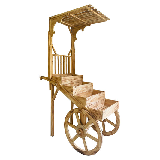 Wooden Display Cart