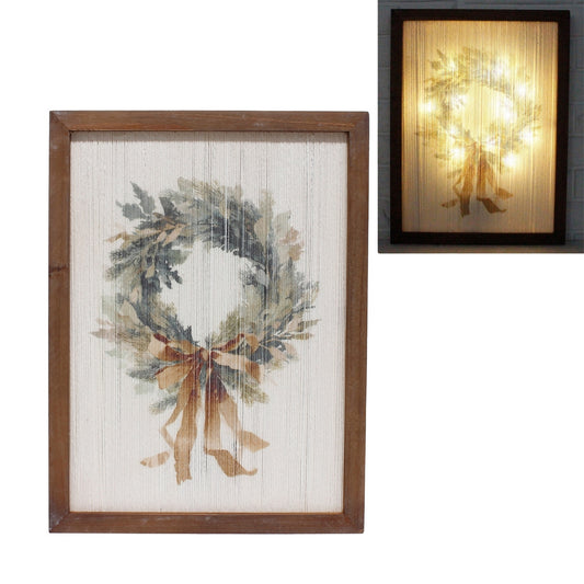 Lighted Wreath Sign