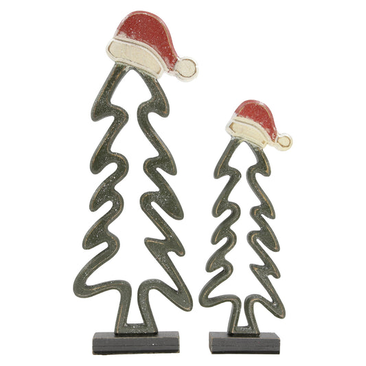 Set of 2 Santa Trees