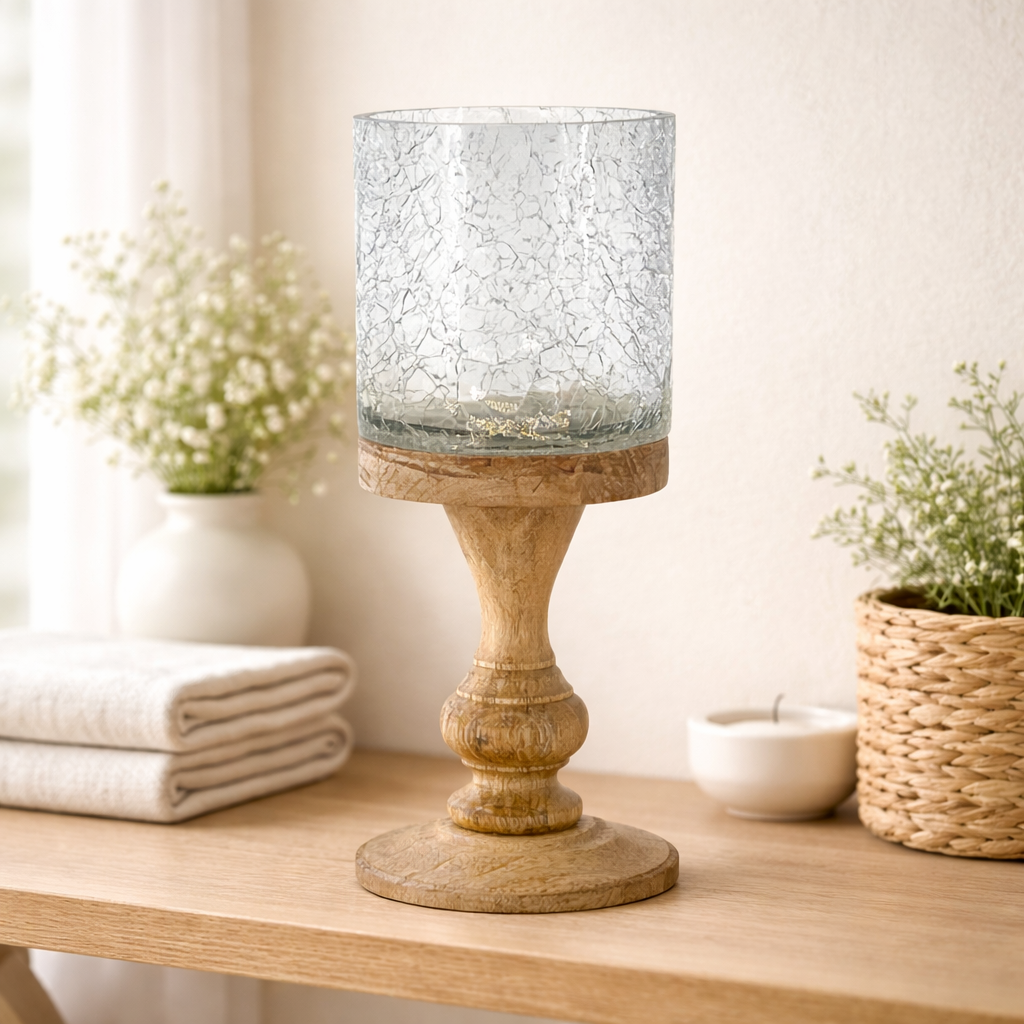 Large Hurricane Glass on Stand