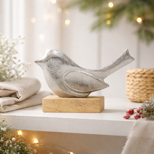 Silver Bird on Stand
