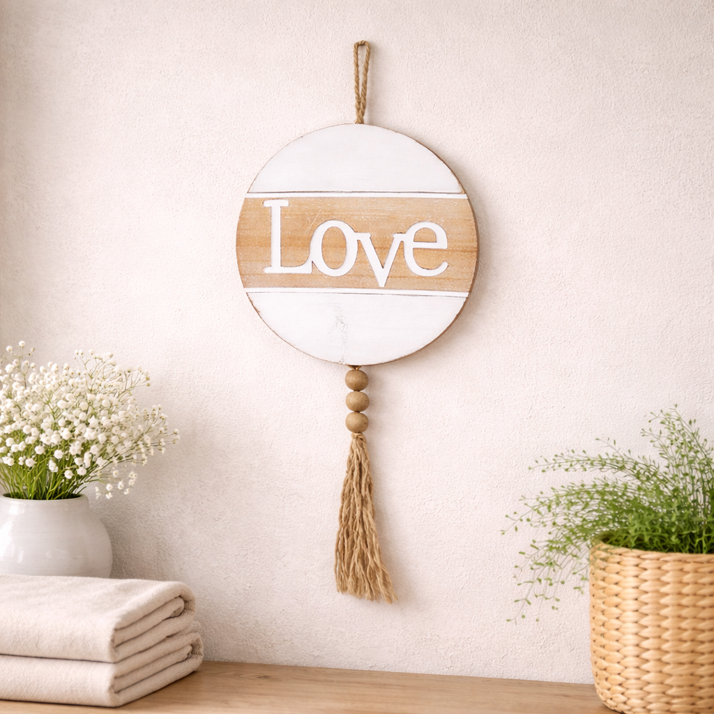 Carved Love Round Hanger
