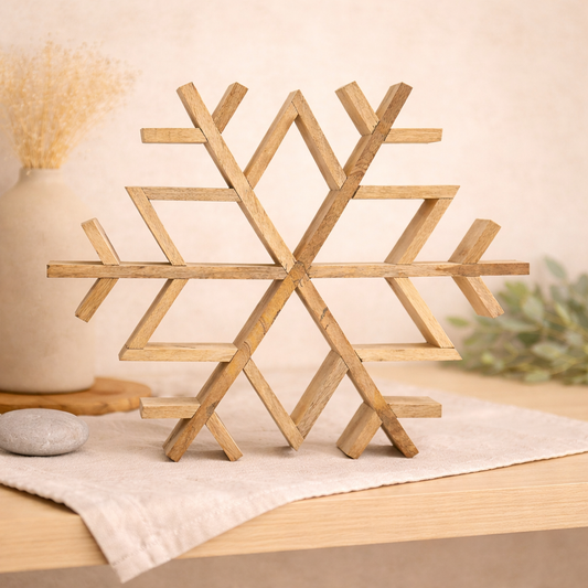 Natural Mango Large Cutout Snowflake