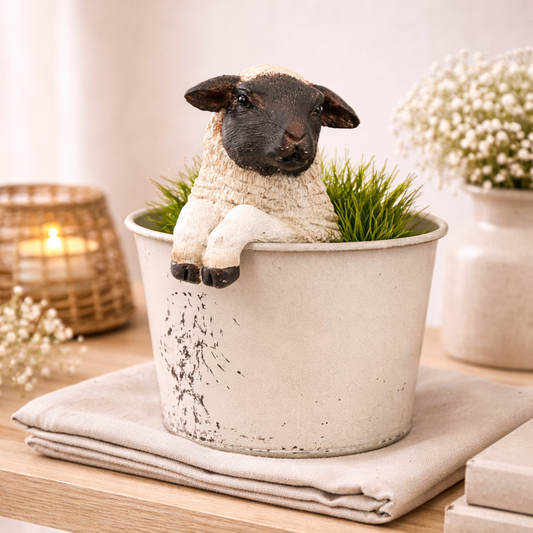 Suffolk Sheep Planter Rim Hanger
