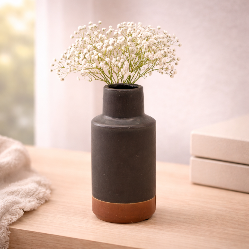 Black and Tan Vase