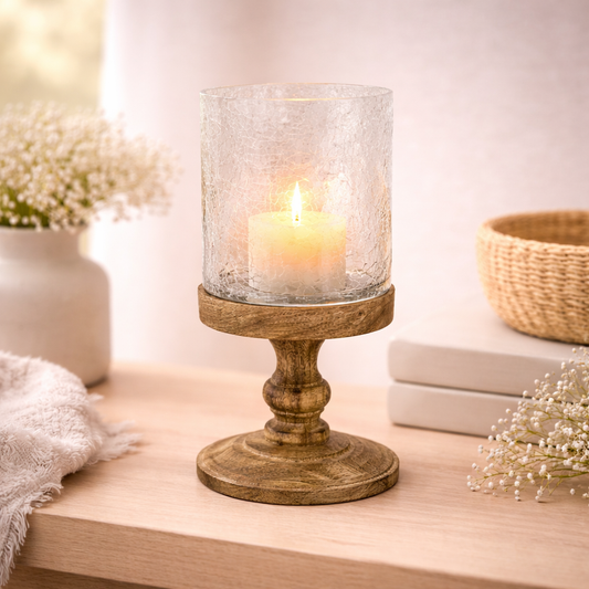 Small Hurricane Glass on Stand