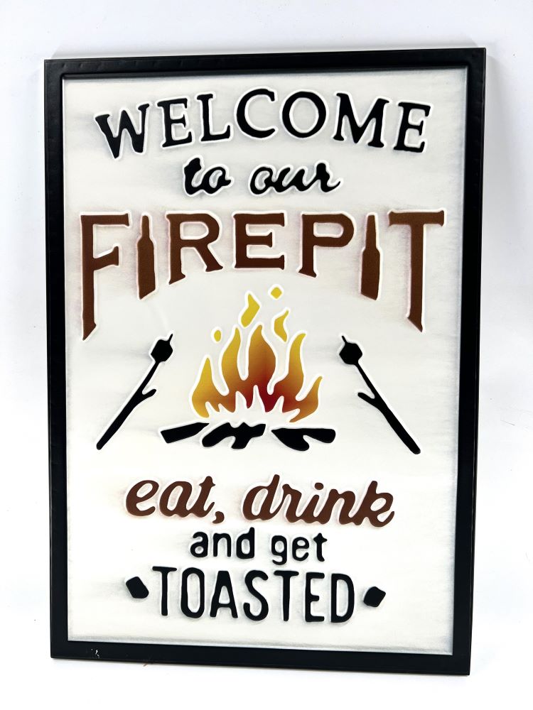 Enamel Firepit Sign