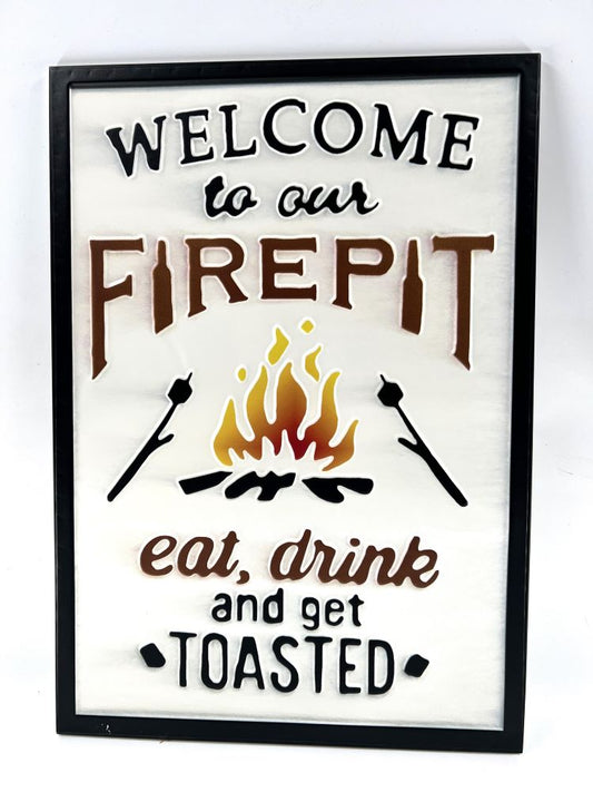 Enamel Firepit Sign