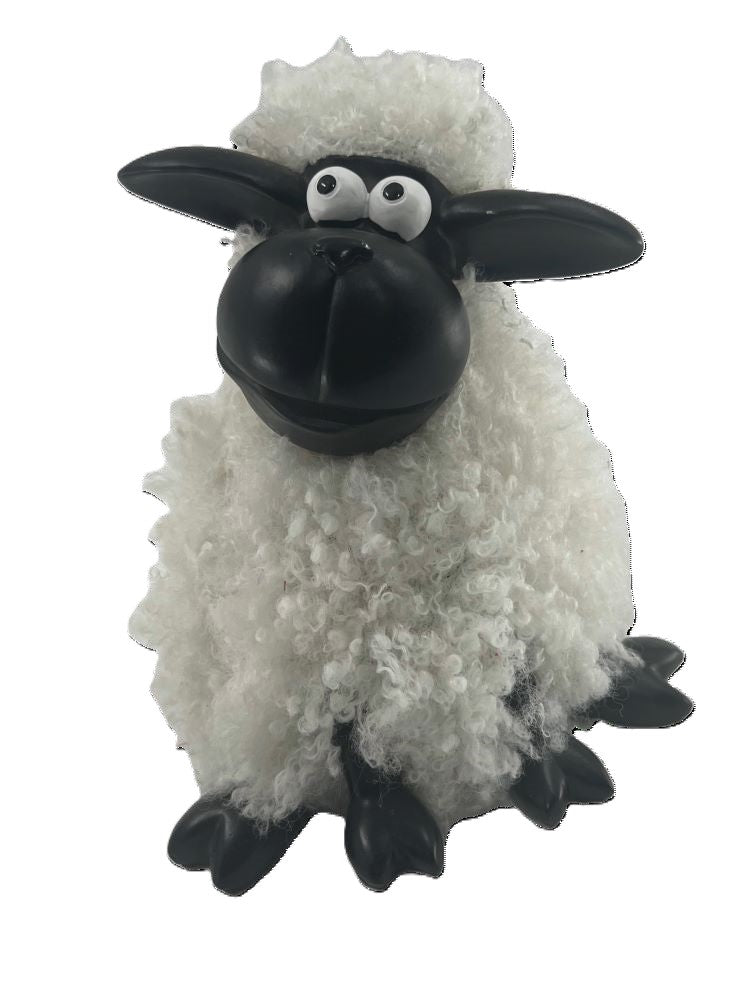 8" Sitting Black face Sheep Sheep