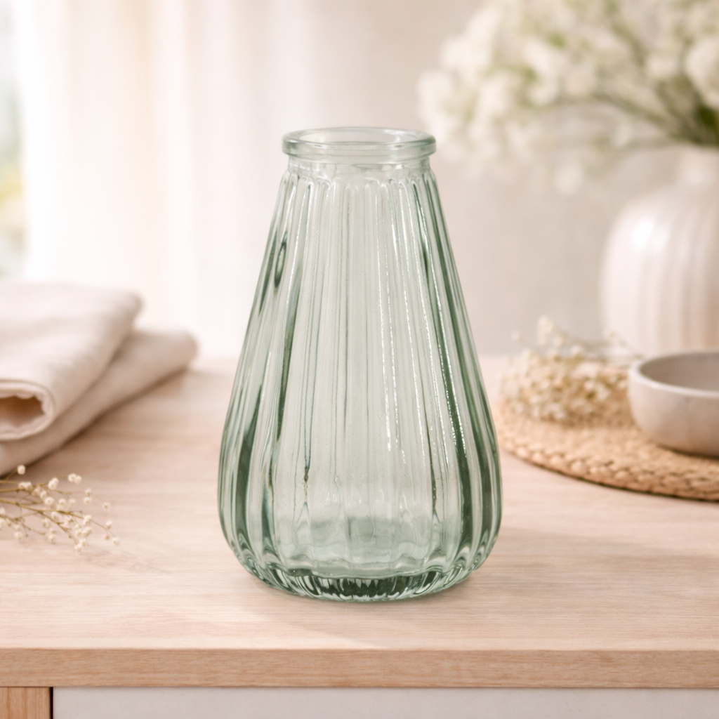 Sage Green Tapered Glass Jar