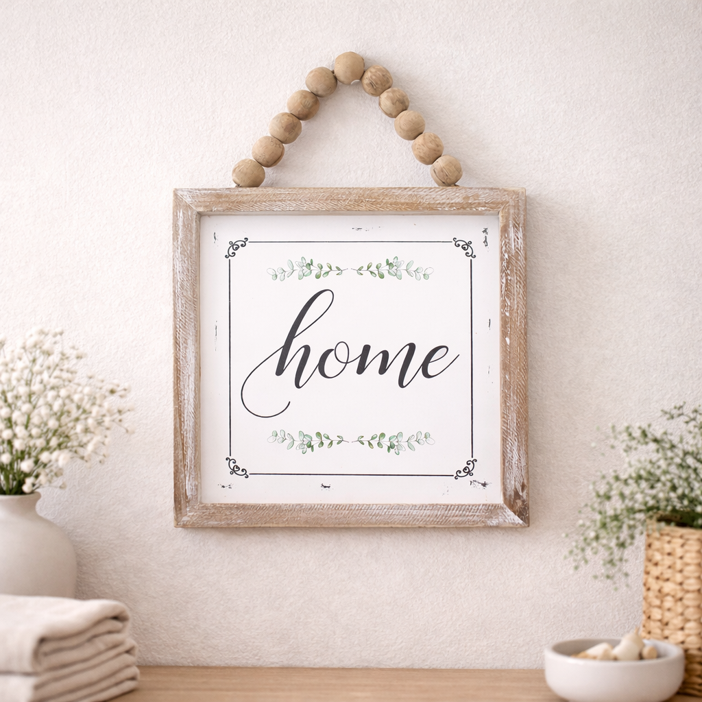 Home Bead Hanger Sign